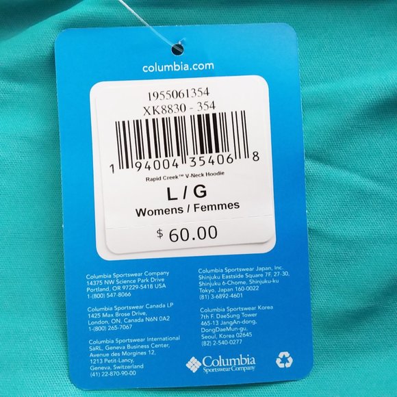 NWT Columbia Rapid Creek Hoodie Size Large UPF 50 Sun Protection Hiking Beach - Picture 8 of 10
